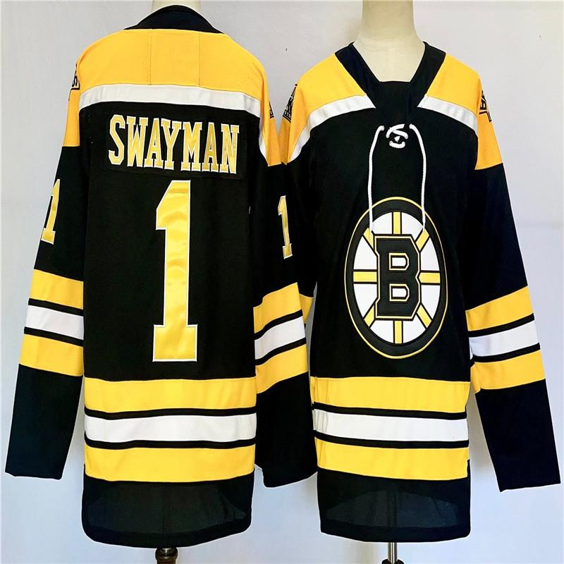 Boston Bruins NHL Hockey Jersey Uomo Cotone Sportswear Fan del Ghiaccio Abbigliamento Autunnale