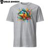 Colorful Bass Fish Trout Splashes T-Shirt Unisex Short Sleeve Tee