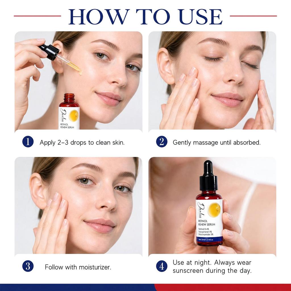 Retinol Renew Serum-Refines Skin Texture, Boosts Natural Radiance-Locks In Moisture For All-Day Comfort-Suitable For All Skin Types, 30ml