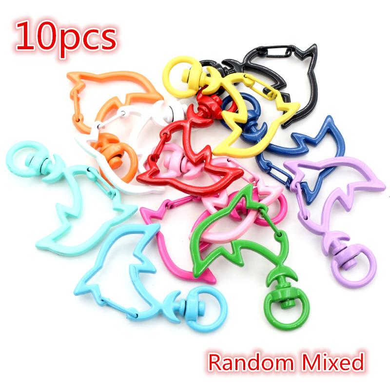 10pcs Random Mixed Snap Hook Trigger Clips Buckles For Keychain Lobster Clasp Hooks for Necklace Key Ring Clasp Jewelry Supplies