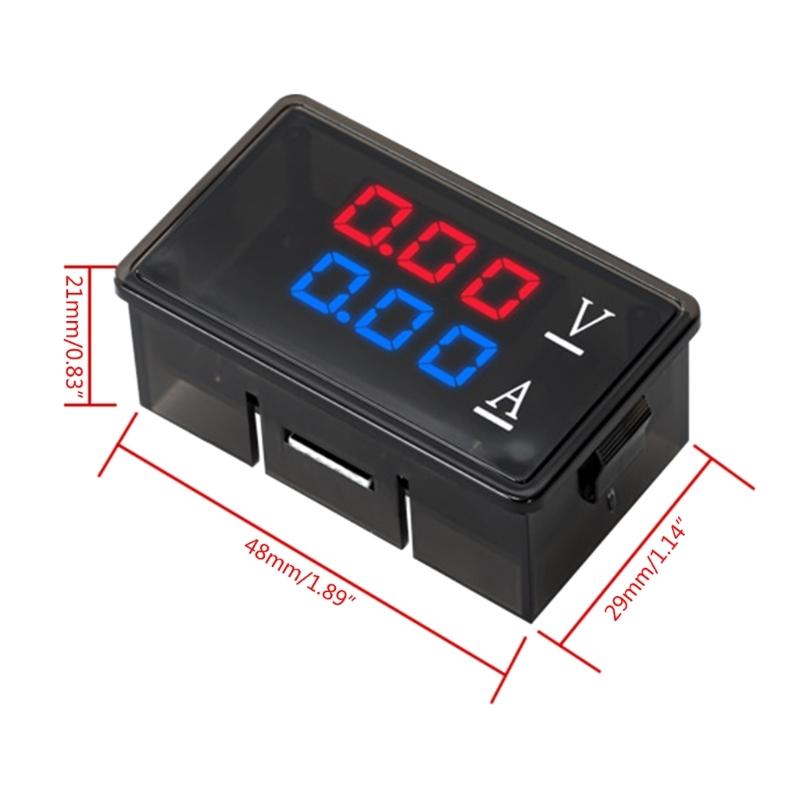 DC0-100V 10A Multimeter Current Tester 0.28" LED Display Voltmeter Ammeter Digital Current Meter Panel