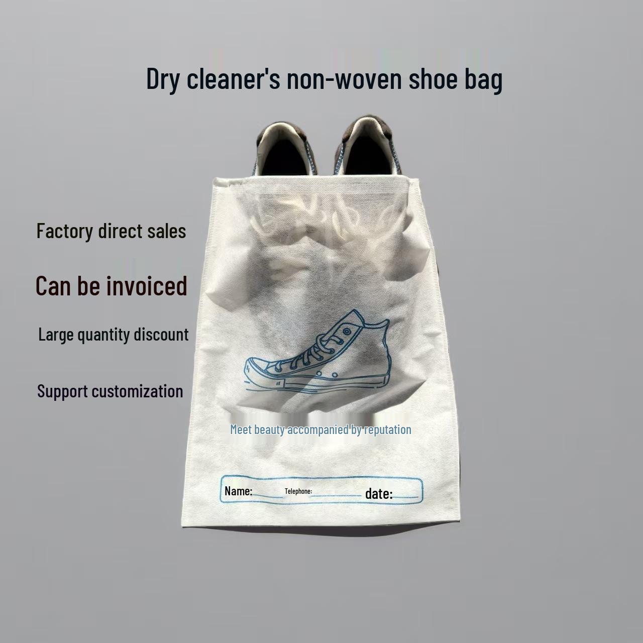 Shoe Dustproof Bag Laundry Storage - Thick & Wide Non-Woven Shoe Bag Drawstring 45x36 Thickened