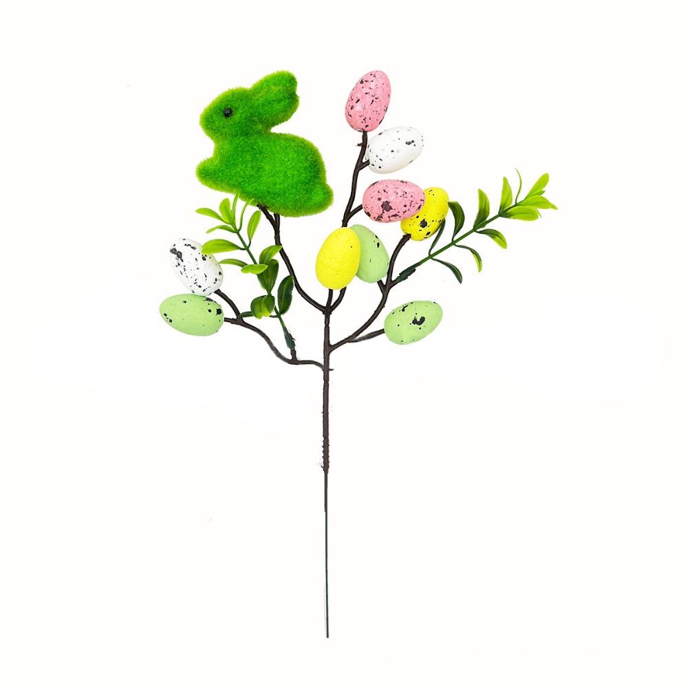New Foam Eggs Tree Branch Artificial Colorful Easter Egg Bouquets Simulation DIY Fake Plant Festival Party