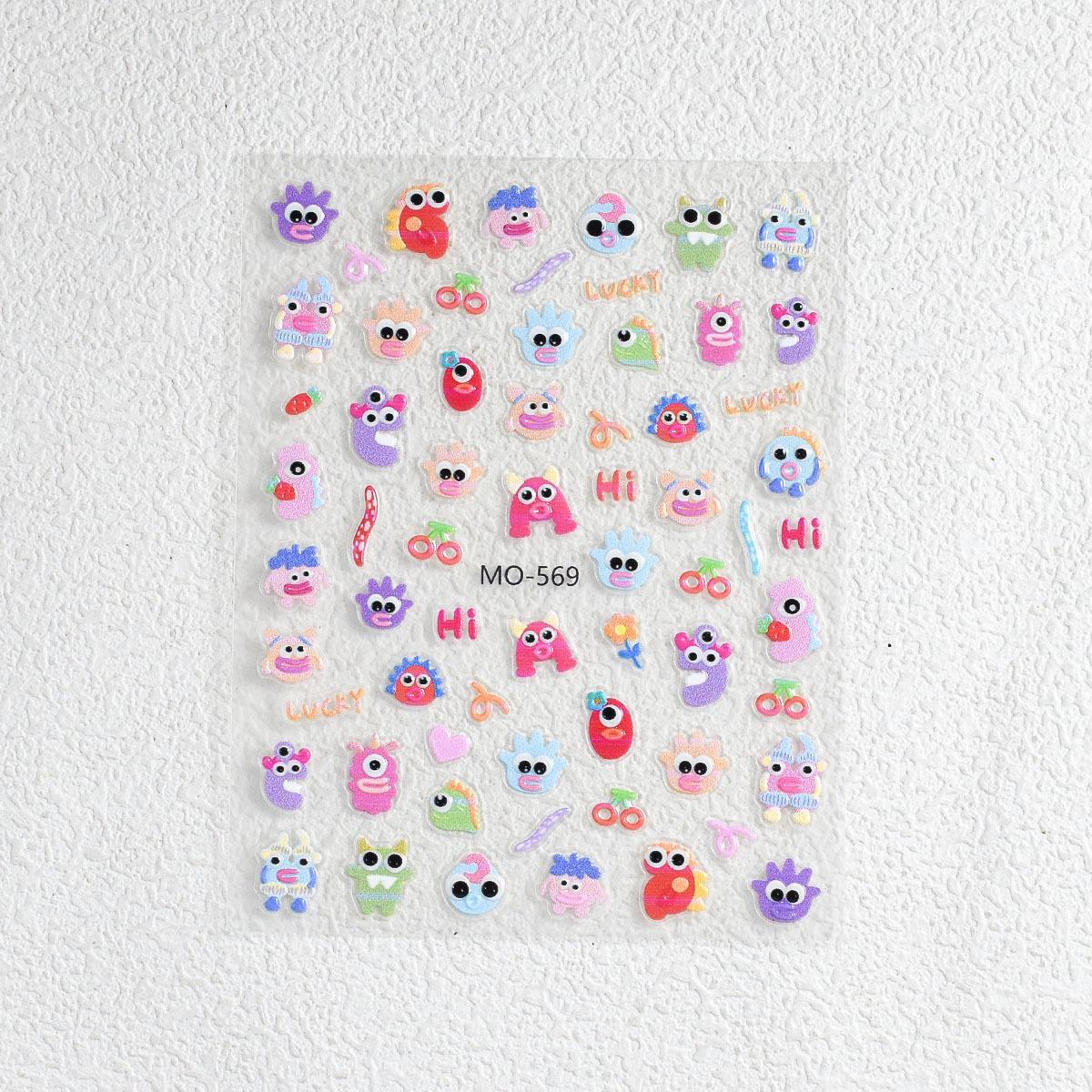 Popular Cute 3D Jelly Candy Nail Stickers - Dopamine Slime Design