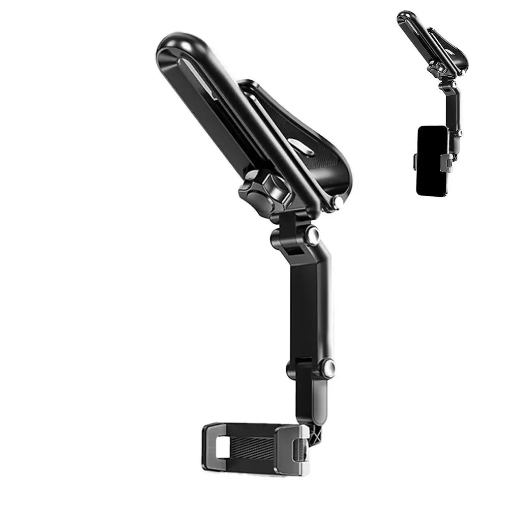 Sun Visor Phone Holder For Car Multifunctional Rotating And Retractable Car Phone Holder Universal For iPhone Android D9G9 серый