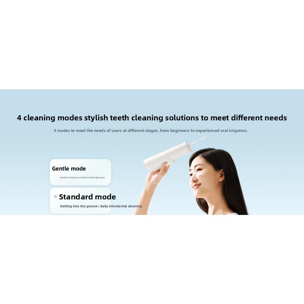 Xiaomi Mijia F300 Electric Dental Irrigator, Portable Water Flosser, IPX7 Waterproof, 4 Modes, Rechargeable Oral Irrigator for Home Travel