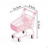 Compact Storage Solution: Mini Shopping Cart Organizer for Office and Home Accessories