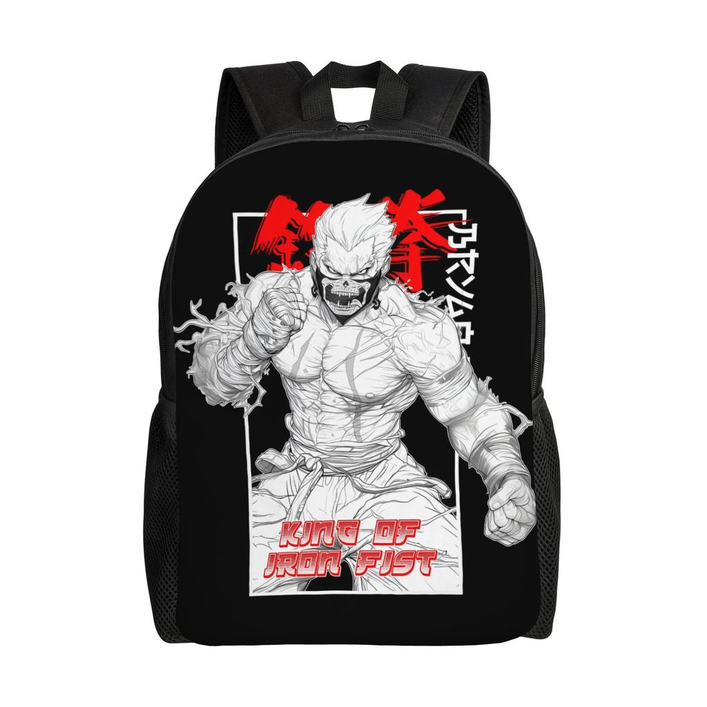 T-Tekkenes Travel Backpack Women Men School Laptop Bookbag Fighting Game College Student Daypack Bags