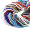 3/4/6/8/10mm Multicolor Crystal Glass Faceted Beads Rondelle Spacer Flat Abacus Bead For Jewelry Making DIY Necklace Accessories