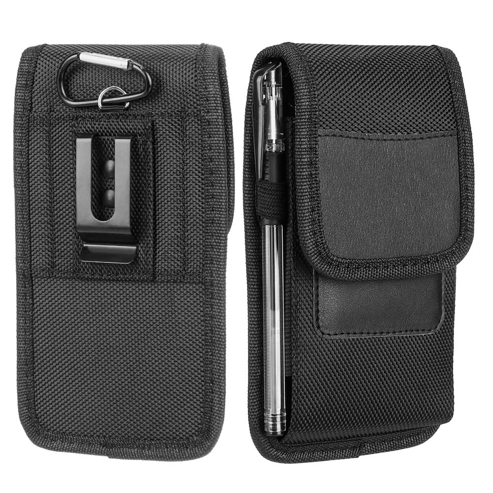 New Fashion Oxford Cloth Mobile Phone Pocket Nylon Fabric Wear Belt Waist Packs Protective Case With Clip Bag Accessories
