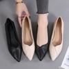 Elegant Minimalist Spring Autumn New Pointed Toe Single Shoes Fashionable Versatile Thick Heel Shallow Mouth Women's Shoes
