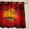 Perdele de Fereastră Apus de Soare African Pentru Living Decor Luxos Dormitor Draperii Tratament Fereastră Bucătărie Perdele