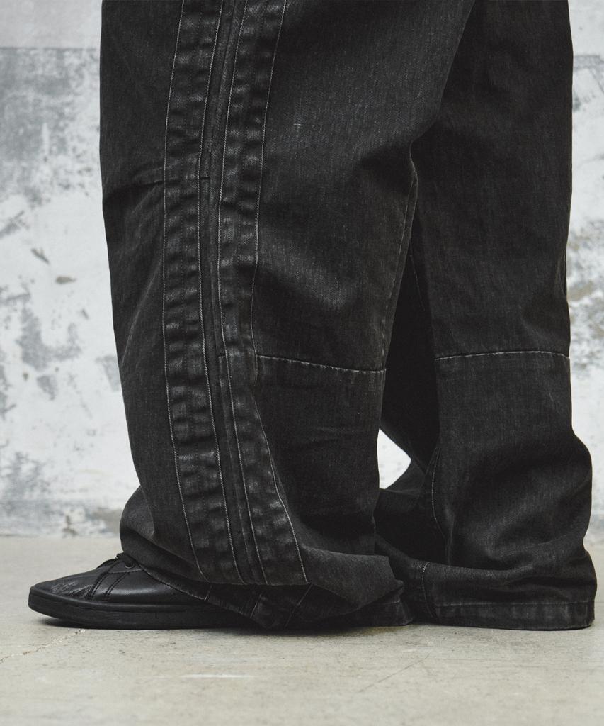 INTEMPOMOOD Track Washed Cotton Wide Pants_Charcoal