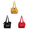 Korean Style Candy Color Canvas Tote With Zipper Closure For Casual Outfits