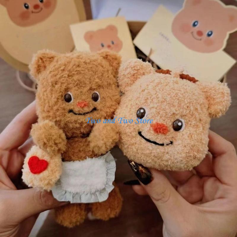 HX6F Stylish Keyring with Bear Pendant Lovely Phonechain Chain Decoration Jewelry CN