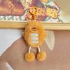 Bread Toast Sausage Adorable Mini Bear Plush Keyring Extensible Feet Kid Cartoon