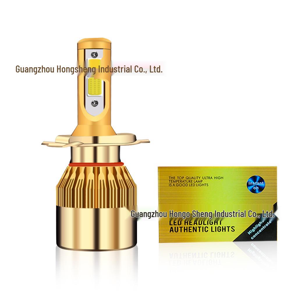 Dual Color LED Headlights: C6 Car H7 H8 H11 Yellow & White, High/Low Beam