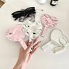 Portable Handheld Makeup Mirror Water Ripple Eyelash Extension Tool Electroplate Mirror Love Shape Beauty Accessories