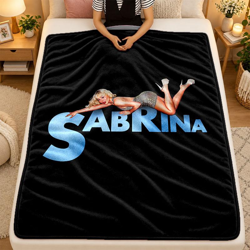 Flannel BlanketSabrina Carpenter Warm Soft Throw Blanket for Indoor Sofa Bed Living Room Use