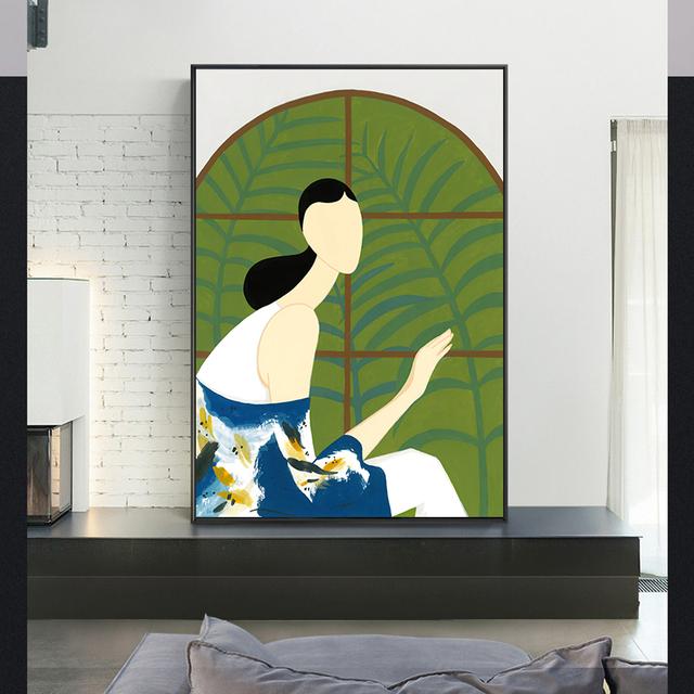 Abstract Woman Art Oil Painting Decorative Illustration Nordic Posters And Prints Wall Art Canvas Mural Pictures In The Room No Frame