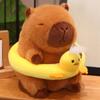 Capybara Cute Plush Toy With Detachable Swim Ring Soft Stuffed Animal Doll