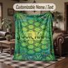 Frog Theme Throw Blanket Custom Name Text Personalized Blanket Soft Cozy Blanket for Home Sofa Bed