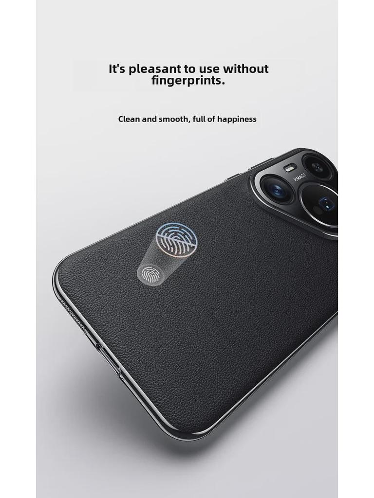 Hochwertige galvanisierte Lederhülle für Huawei Pura70/Pura70 Pro – Rundumschutz und ultraklare Linsen