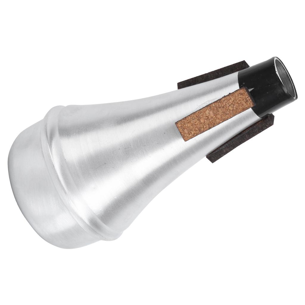 Trumpet Mute Straight Beginner Practice Silencer Universal Aluminum Alloy M25 Silver S