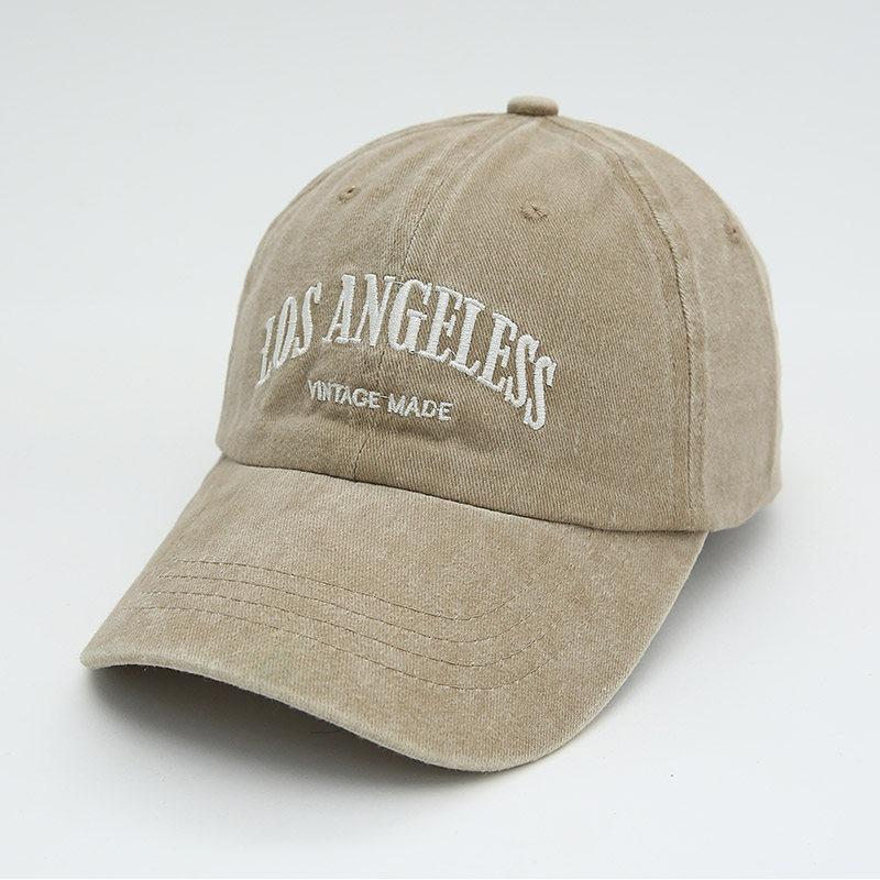 Washed Baseball Cap Women's Retro Old Deep Top Denim Hat Peaked Cap New Versatile Soft Top Hat Men