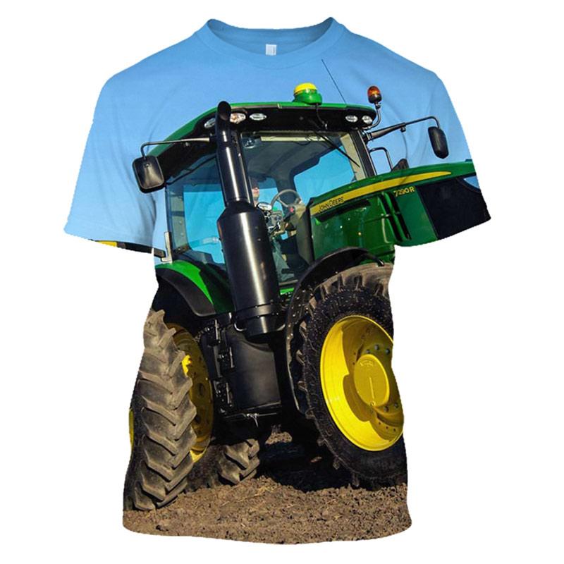 

Classic Agricultural Car Harvester Men S T-Shirt 3d Printed Short Sleeve High-Quality Fashion Street O-Collar Large Size Shirt XS