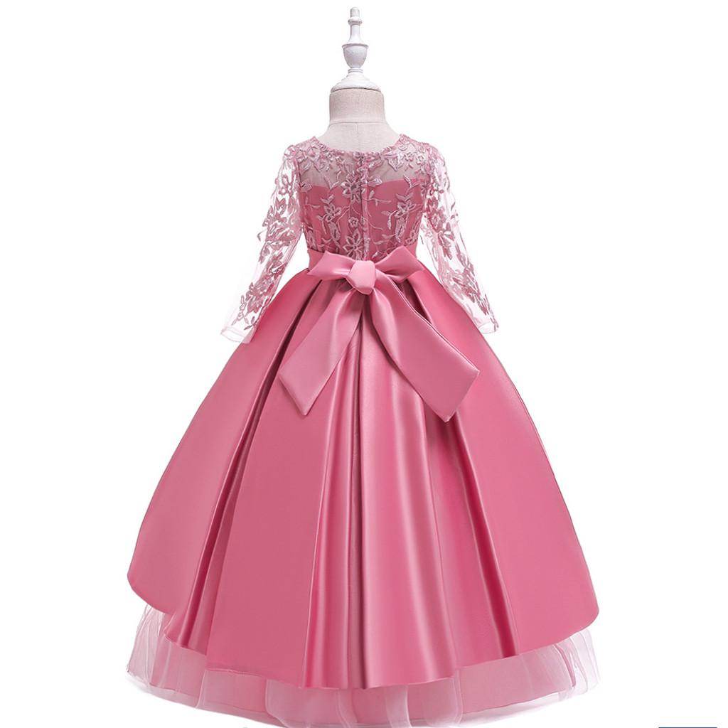 Dítě Dívky Krajka Bowknot Princezna Svatební představení Formální Tyl šaty Oblečení