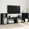 VidaXL TV Stands 2 Pcs Black 75x30x50 Cm Engineered Wood, TV Stand, Media Cabinet, Entertainment Center, Sideboard 840787