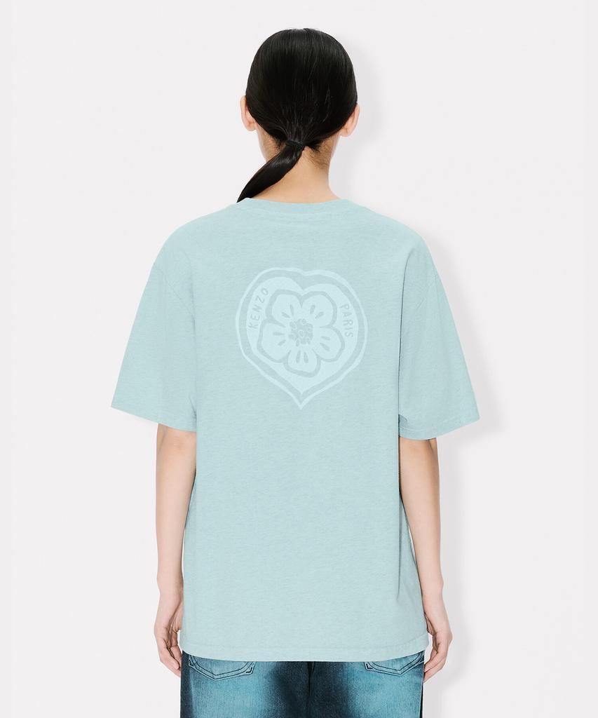Kenzo Women'S Gatsu Kenzo Bokeh Heart Embroidery Overdyed Loose T-Shirt_K265Awt701Blx