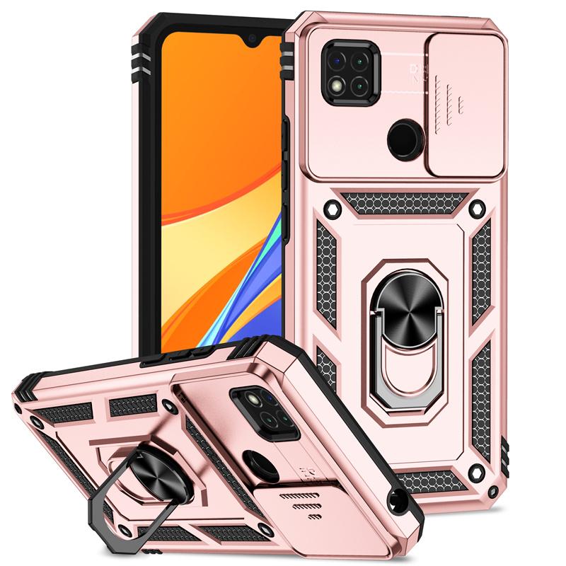 For Redmi 9C Case Shockproof Armor Magnetic Car Holder Ring Phone Case For Xiaomi Redmi 9C 9 C Redmi9C Camera Protect Back Cover