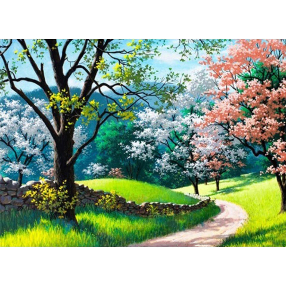 5D DIY Diamond Painting Landscape Full Diamond Embroidery Picture Mosaic Rhinestone Landscape Cross Stitch Kit Home Decoration