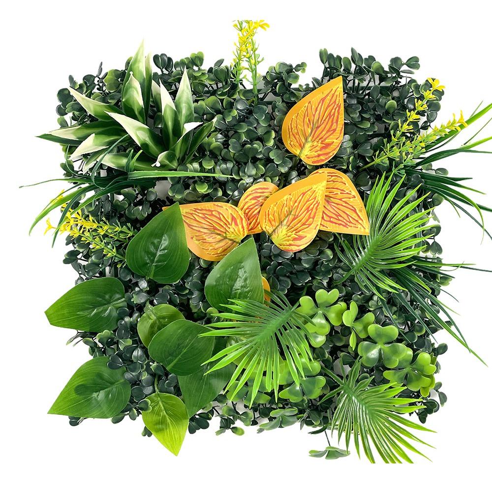 DIY Artificial Plant Wall Panel Sunflower Artificial Fern Grass  Background Wall Decoration