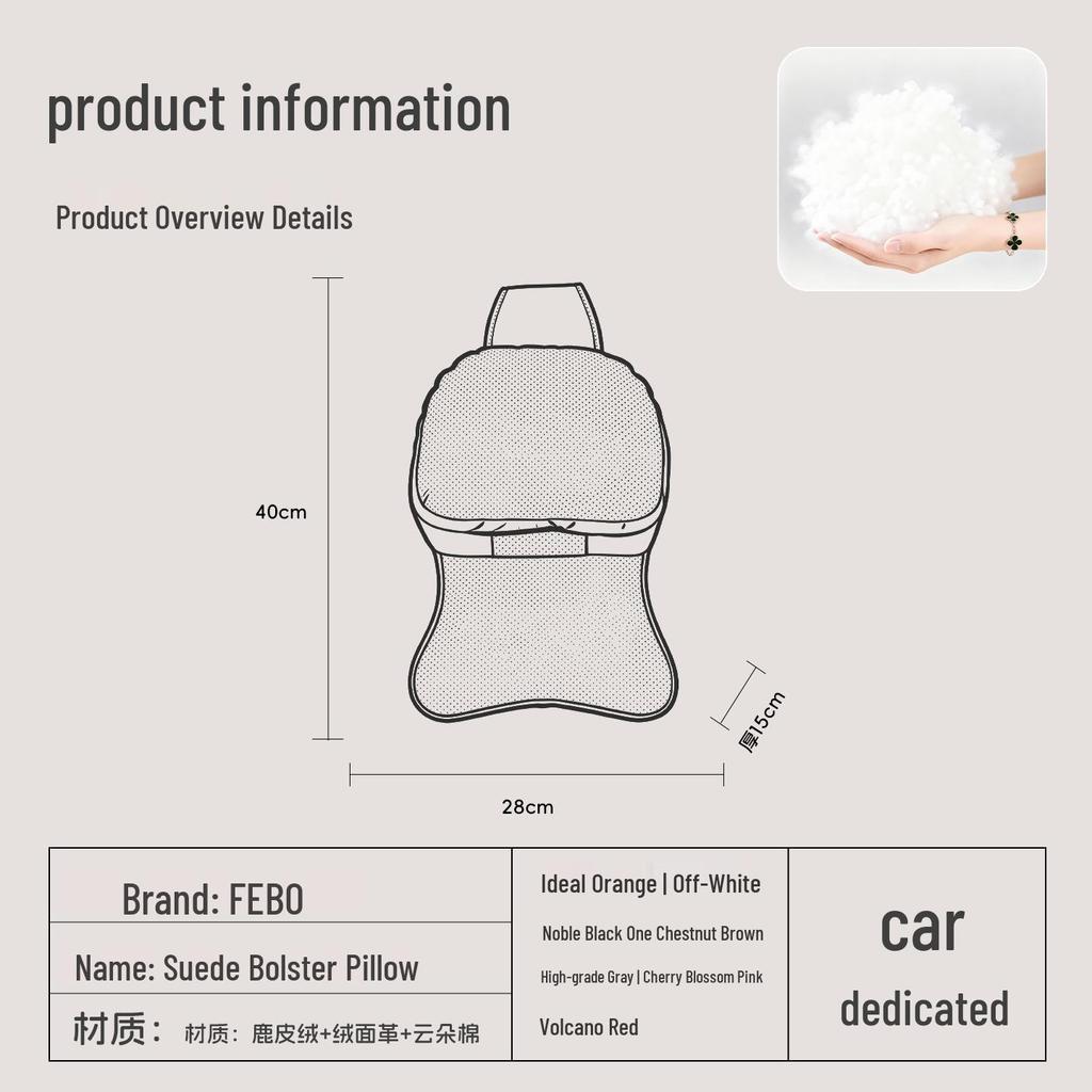 Honda Car Headrest Neck & Lumbar Support Pillow for CRV & Civic Accord 11th Gen