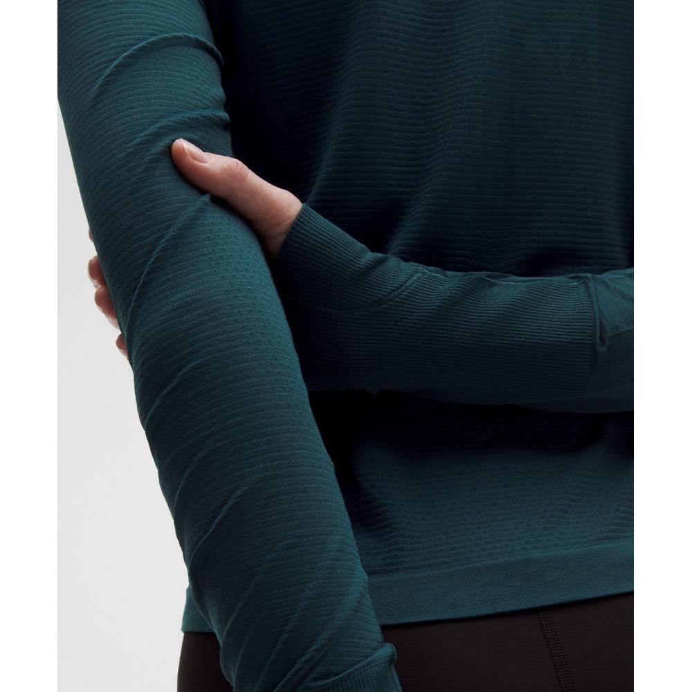 Lululemon Swiftly Tech Long Sleeve Shirt 2.0  Waist Length Indochine Blue Indochine Blue