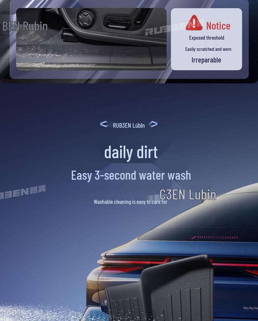 Lu Bin TPE Floor Mats: Full Coverage for Galaxy E5/Xingyuan/Xingjian 7/Xingyao 8