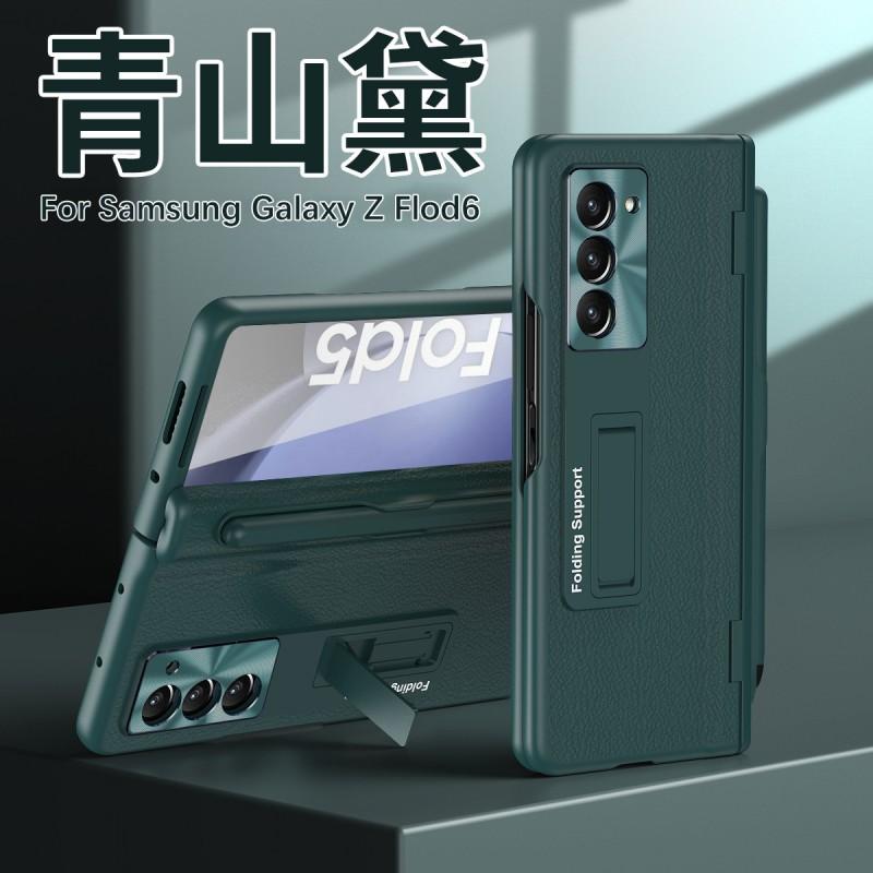 Foldable Phone Case Galaxy Z Fold 8 Ultra 7 6 5 With Pen Slot Stand Kickstand PU Leather Cover Shockproof Full