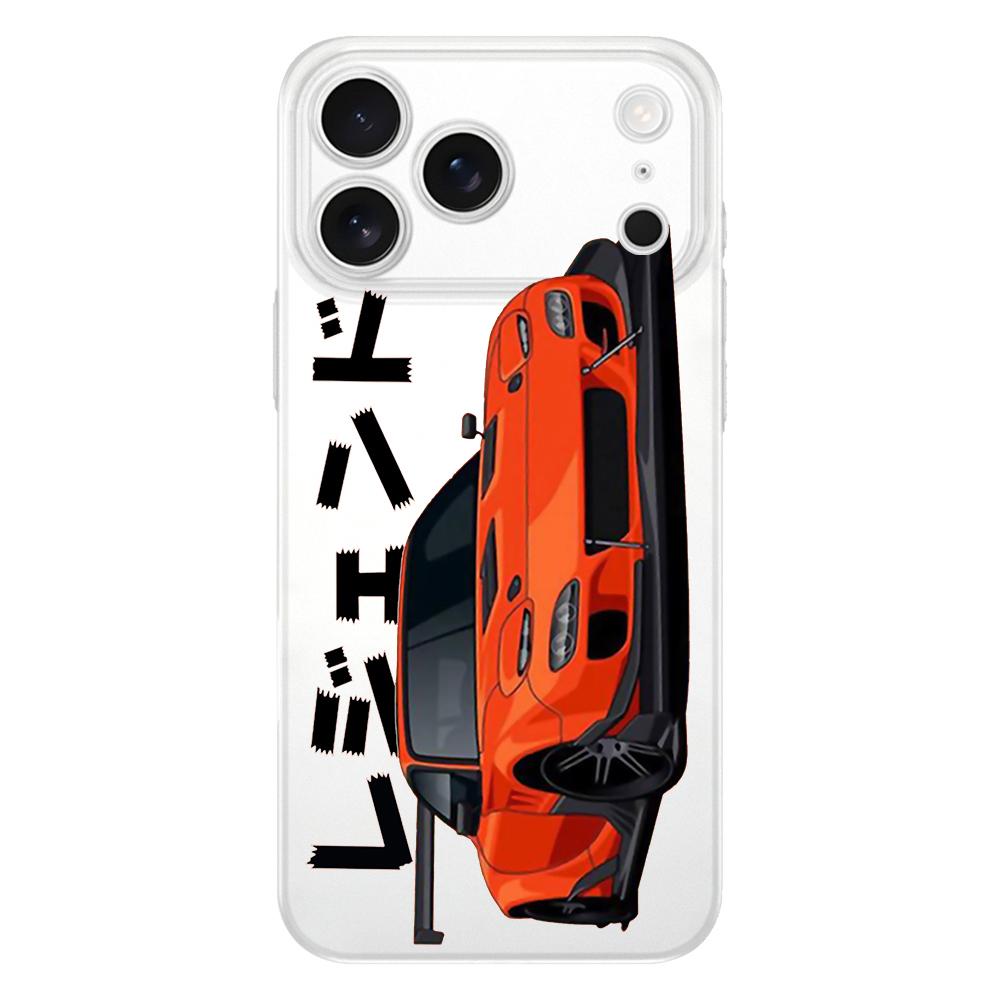 JDM Tokyo Drift Sports Car Soft Clear TPU Phone Case For iPhone 17 Air 16E 16 11 15 14 Pro MAX 12 13 7 8 Plus SE Easter Cover