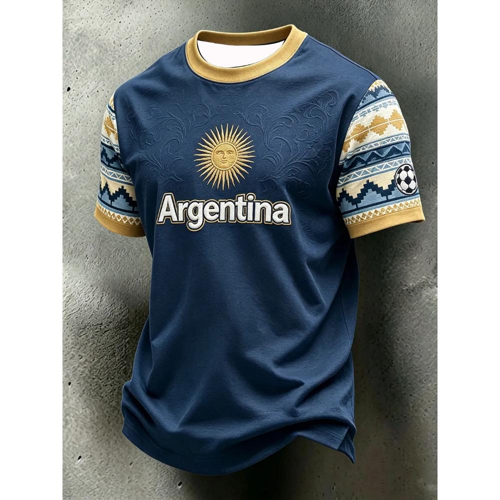 2026 Edition Argentine Fan Football Training T-Shirt - 3D Digital Printing - Comfortable and Breathable - Family Clothing