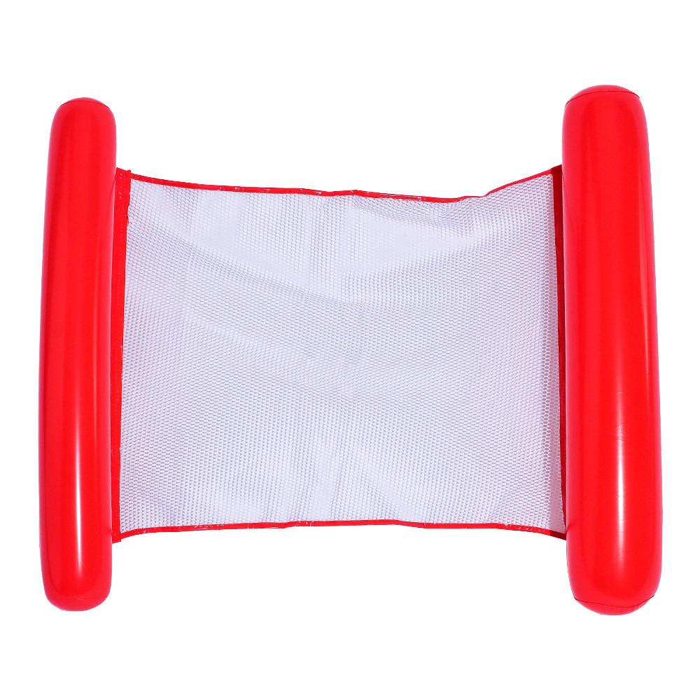 Eco-friendly Pvc Material Inflatable Hammock With Net Foldable Double Backrest Floating Raft