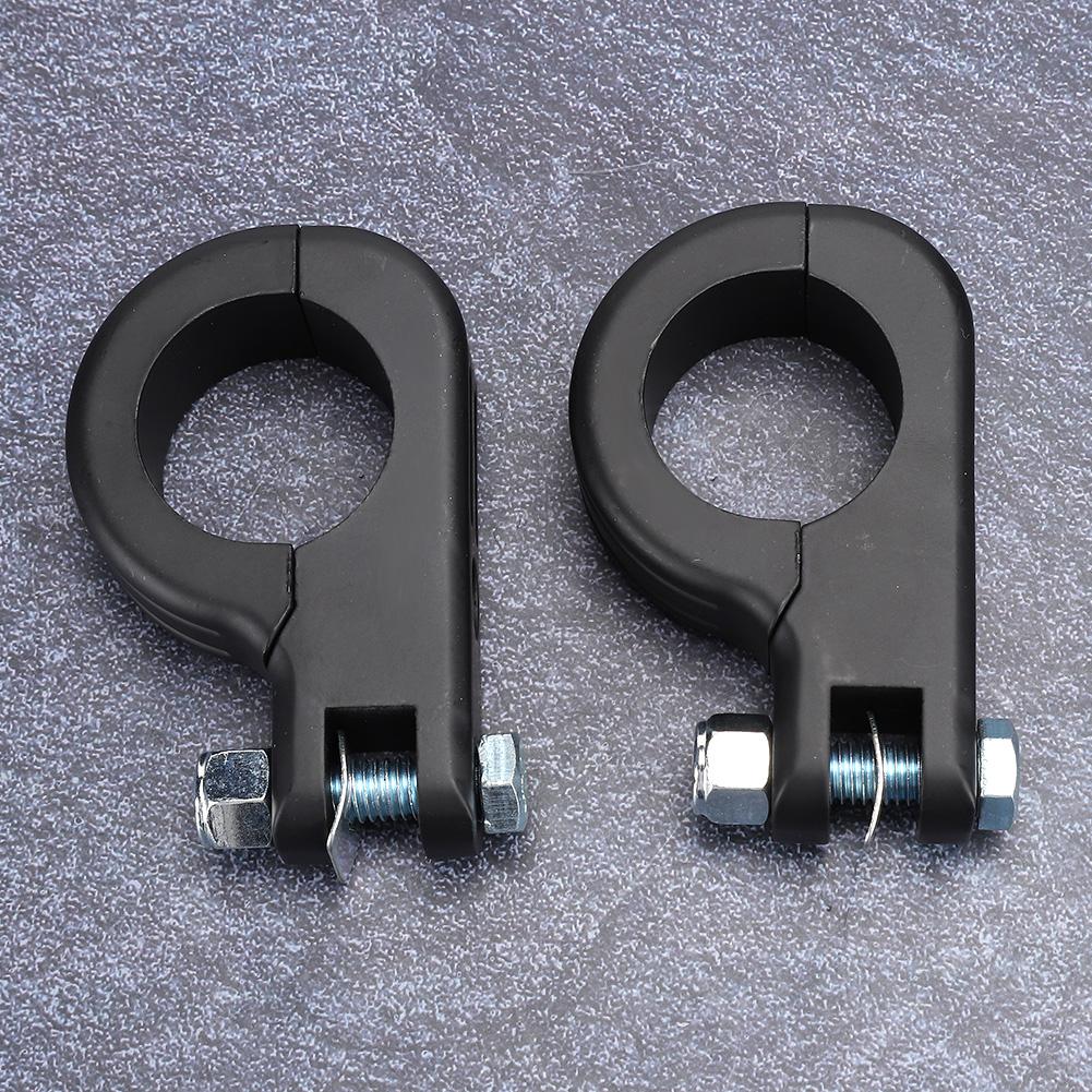 38mm 1.5in Foot Rest Footpeg Mounting P Clamp Motorcycle Accessory Fit for (Black )