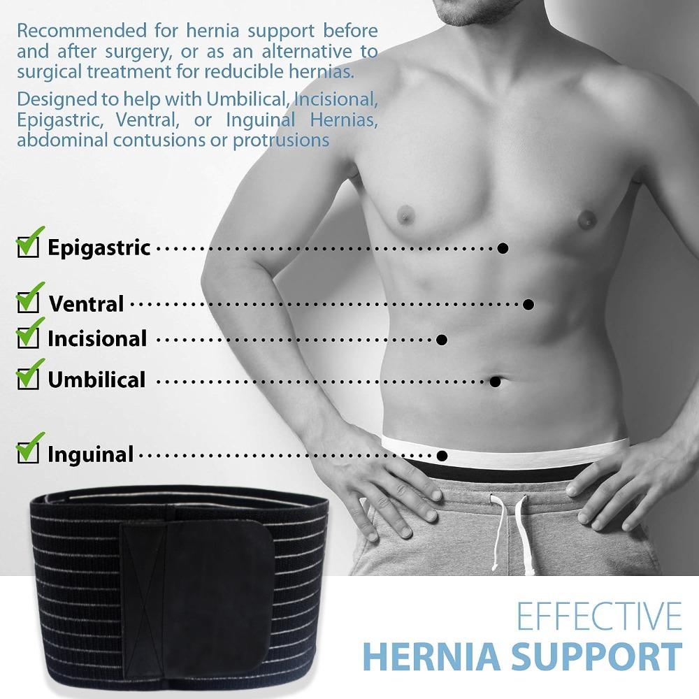 Breathable Abdominal Binder Adjustable Hernia Support Pad Umbilical Hernia Belt  Belly Button Navel