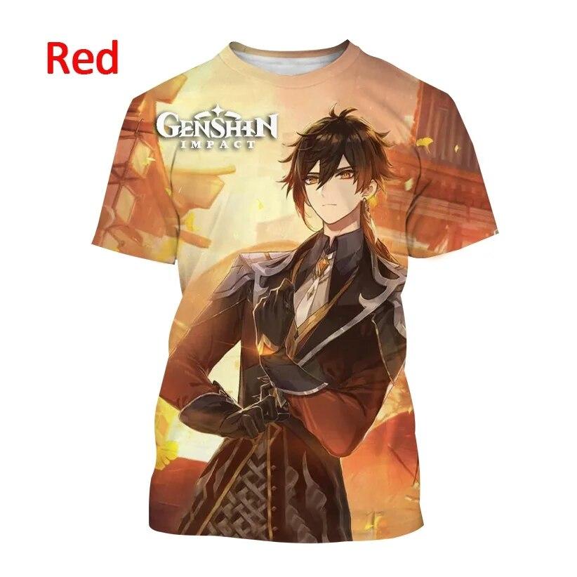

Genshin Impact 3d футболка с принтом аниме личность круглый вырез унисекс Повседневная мода топ с короткими рукавами XXS