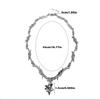 Star Pendant Clavicle Chain Jewelry Gothic Thorns Choker Necklace for Men Women Unisex Hip Hop Rock Jewelry Flame Chain