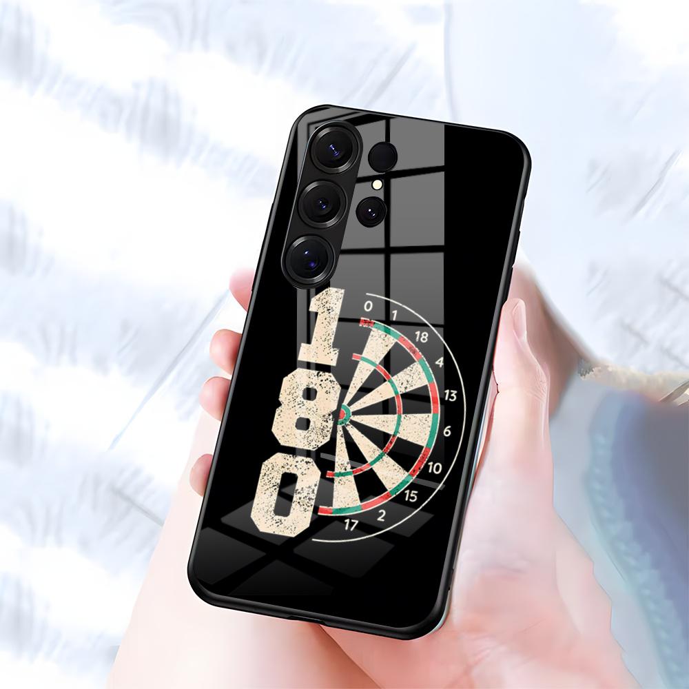 Playroom Dart Printed Phone Case For Samsung S26 S25 S24 FE S23 S22 S21 Plus S20 Ultra Note20Ultra Black Glass Cover