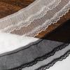 8cm Wide Elastic Double Lace Ribbon Flower Embroidery Black Sewing Fabric Needlework Accessories DIY Crafts Lace Trim 5yards