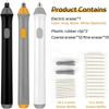 Replaceable Rubber Refills Electric Pencil Eraser Automatic Eraser Kit  For Art Pencils
